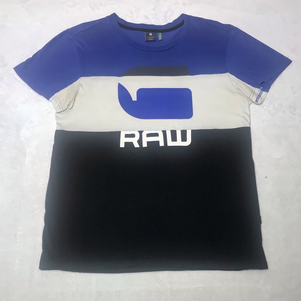 G-Star Men's Colorblock Crew Neck T-Shirt - Blue/White/Black